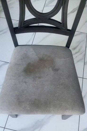 Chair before upholstery cleaning in Buffalo, NY