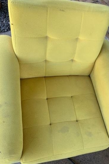 Chair before upholstery cleaning in Cheektowaga, NY